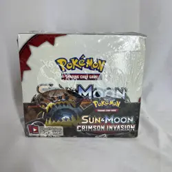 Factory Sealed Sun & Moon Crimson Invasion Pokemon Booster Box 36 Packs English 820650812491 - Image 1