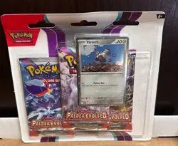 Pokemon - Scarlet and Violet - Paldea Evolved - 3 Pack Blister - Varoom - SEALED - Image 1