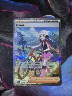 Pokemon TCG Dawn 129/094 Me02: Phantasmal Flames Full Art Trainer SIR Holo - Image 2