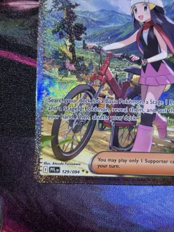 Pokemon TCG Dawn 129/094 Me02: Phantasmal Flames Full Art Trainer SIR Holo - Image 3