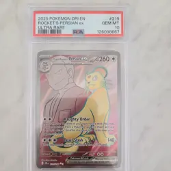 Pokemon TCG Team Rocket’s Persian EX 219/182 Destined Rivals PSA 10 - Image 1