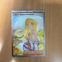 Lillie's Determination 184/132 Mega Evolution Card SIR Pokemon TCG Card NM - Image 1