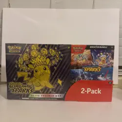 Pokemon TCG Surging Sparks ETB & Booster Bundle Costco 2-Pack NEW Factory Sealed - Image 1