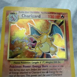 Pokemon TCG Charizard 4/102 Base Set Unlimited Holo Rare HP Vintage WOTC - Image 2
