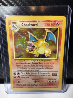 Pokemon TCG Charizard 4/102 Base Set Unlimited Holo Rare HP Vintage WOTC 1999 - Image 1