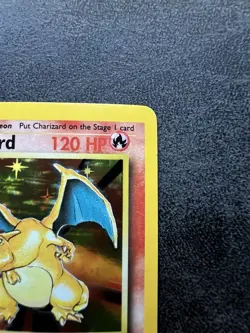 Pokemon TCG Charizard 4/102 Base Set Unlimited Holo Rare MP/HP Vintage WOTC - Image 3