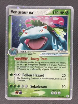 Venusaur ex 112/112 Holo Rare EX Fire Red & Leaf Green Pokemon Card LP - Image 1