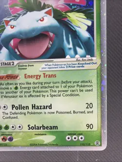 Venusaur ex 112/112 Holo Rare EX Fire Red & Leaf Green Pokemon Card LP - Image 4