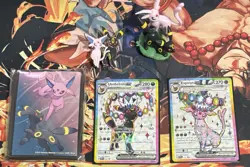 Pokemon Prismatic Evolutions Premium Figure Collection Promo Umbreon and Espeon - Image 1