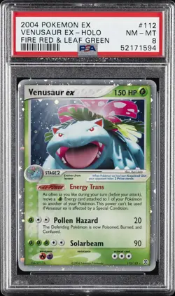 2004 POKEMON EX FIRE RED & LEAF GREEN #112 VENUSAUR EX-HOLO PSA 8 - Image 1