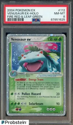 2004 Pokemon EX Fire Red & Leaf Green #112 Venusaur EX Holo PSA 8 NM-MT - Image 1