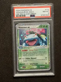 2004 POKEMON EX FIRE RED & LEAF GREEN #112 VENUSAUR EX-HOLO PSA 8 - Image 5