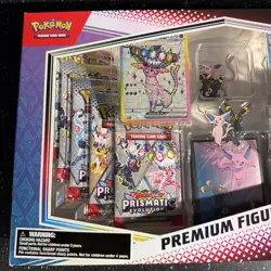 POKEMON PRISMATIC EVOLUTIONS PREMIUM FIGURE COLLECTION Umbreon Espeon Promo Box - Image 2