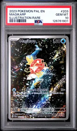 2023 POKEMON PAL EN-PALDEA EVOLVED ILLUSTRATION RARE #203 MAGIKARP PSA 10 - Image 1