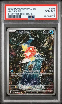 2023 POKEMON PAL EN-PALDEA EVOLVED ILLUSTRATION RARE #203 MAGIKARP PSA 10 - Image 1