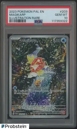 2023 Pokemon PAL EN-PALDEA EVOLVED #203 MAGIKARP ILLUSTRATION RARE PSA 10 - Image 1