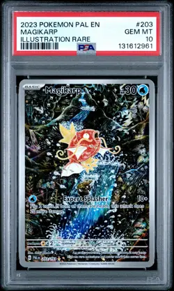 2023 POKEMON PAL EN-PALDEA EVOLVED ILLUSTRATION RARE #203 MAGIKARP PSA 10 - Image 1