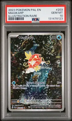 2023 POKEMON PAL EN-PALDEA EVOLVED ILLUSTRATION RARE #203 MAGIKARP PSA 10 - Image 1