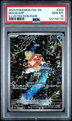 2023 POKEMON PAL EN-PALDEA EVOLVED ILLUSTRATION RARE #203 MAGIKARP PSA 10 - Image 1