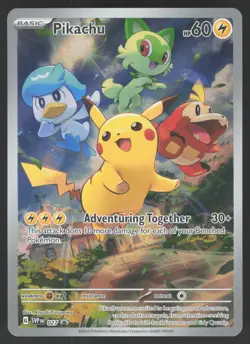 Pikachu SVP 027 Promo Pokemon TCG Scarlet & Violet Promo Cards NM - Image 1