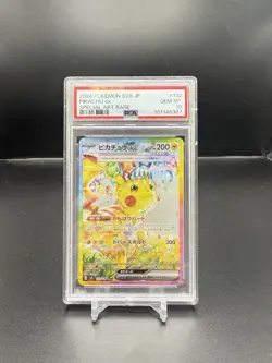 Pokemon 2024 Sv8 Pikachu ex Special Art Rare #132/106 PSA 10 Japanese - Image 1
