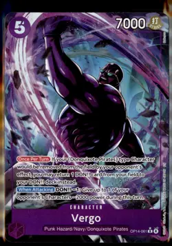 Vergo (Alternate Art) R The Azure Sea's Seven OP14-061 NM - Image 1