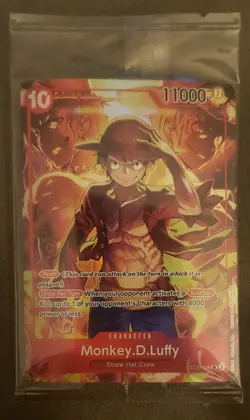 Monkey.D.Luffy Treasure Booster Set ST10-006 One Piece Promo Card Foil SEALED - Image 1