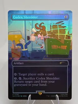 Codex Shredder (Borderless) FOIL X1 SLD MTG Secret Lair Fallout FB3 - Image 1