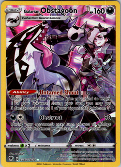 Galarian Obstagoon - TG10/TG30 - Pokemon Astral Radiance Sword Shield Holo NM - Image 1