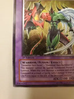 Elemental HERO Flame Wingman (UTR) TLM-EN035 The Lost Millennium 1st Edition - Image 5