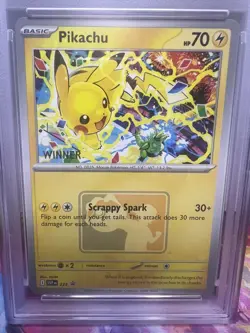 2025 Pokemon Pikachu SVP225 Worlds Celebration Tournament Winner Promo - PSA 10 - Image 3