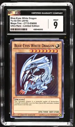 Blue-Eyes White Dragon CT13-EN008 2016 Mega-Tins Limited Edition - CGC/PSA 9 - Image 1