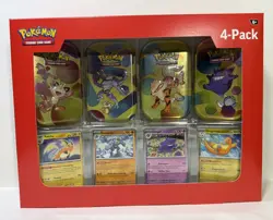 Pokemon 151 4 Pack Mini Tins + 4 Promo Cards Sam's Club Bundle - Sealed New - Image 1