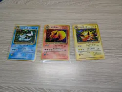 JPN Pokemon TCG Flareon, Jolteon, Vaporeon Rare Holo No. 134, 135, 136 Jungle - Image 1
