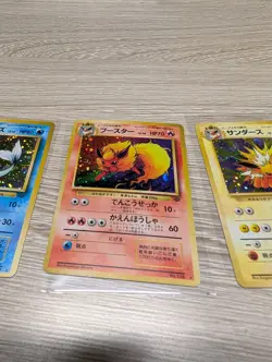 JPN Pokemon TCG Flareon, Jolteon, Vaporeon Rare Holo No. 134, 135, 136 Jungle - Image 3