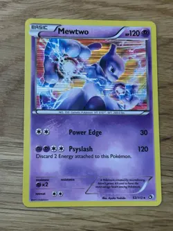 Mewtwo 53/113 Holo Rare Legendary Treasures LP Pokemon Card - Image 1