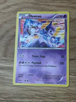 Mewtwo 53/113 Holo Rare Legendary Treasures LP Pokemon Card - Image 2