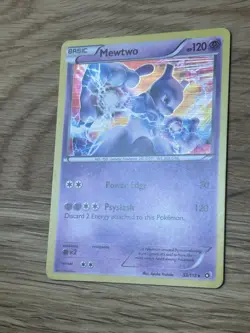 Mewtwo 53/113 Holo Rare Legendary Treasures LP Pokemon Card - Image 3