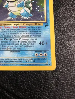 B6 Pokemon TCG Blastoise Holo Rare Card 2/130 Base Set 2 - Image 4