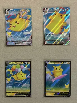 Flying / Surfing Pikachu V & VMAX Celebrations Pokemon 4 Card Set M / NM - Image 2
