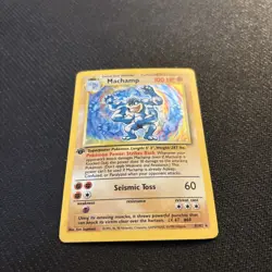Pokemon TCG Machamp Holo Rare 1st Edition Card Base Set 8/102 - Image 3
