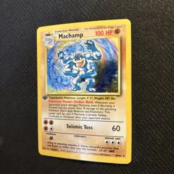 Pokemon TCG Machamp Holo Rare 1st Edition Card Base Set 8/102 - Image 5