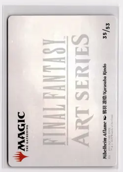 Nibelheim Aflame Art Card 35 Art Series: FINAL FANTASY Normal NM - Image 2