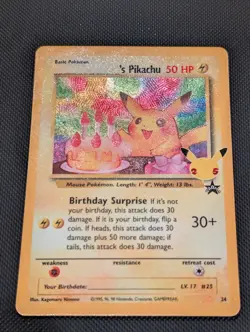 ___’s Pikachu (Holo) 24/53 Celebrations Black Star Promo,Classic TCG Card, LP/NM - Image 1