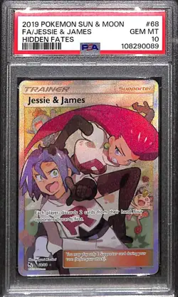 2019 Pokemon SM Jessie & James FA Hidden Fates #68 PSA 10 SE2710 - Image 1