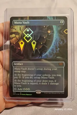 🔥 MTG - Mana Vault - (Borderless FOIL) Double Masters 2022 Mythic #394 NM/M 🔥 - Image 1