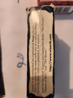 MTG *Tempest "Deep Freeze" preconstructed Deck Box* (Used) Magic the Gathering - Image 3