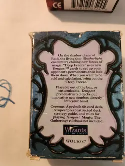 MTG *Tempest "Deep Freeze" preconstructed Deck Box* (Used) Magic the Gathering - Image 5