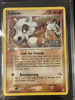 Cubone Reverse Holo Stamped 51/109 EX Team Rocket Returns 2004 Pokemon CGC 8 - Image 2