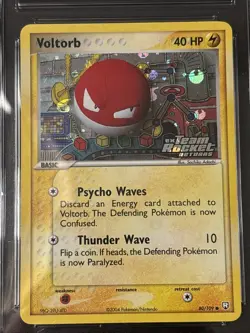 Voltorb EX Team Rocket Returns 80/109 Reverse Holo Stamped Pokemon CGC 8 Nm/mint - Image 2
